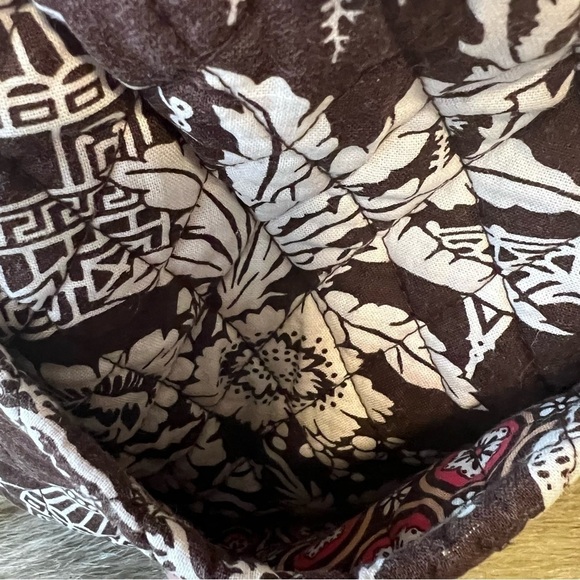 VERA BRADLEY Imperial Toile Medium Duffle Bag Carryon Travel Brown Pink Asian 09 - Picture 5 of 13